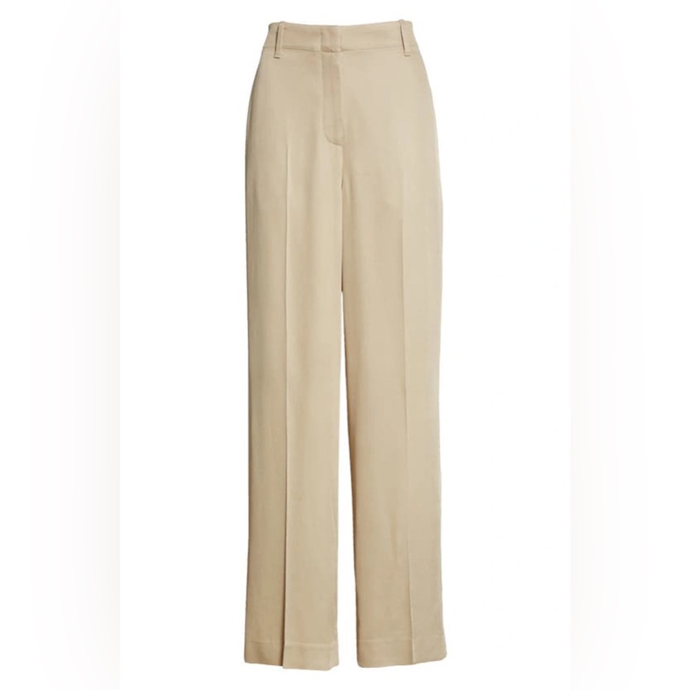 CLUB MONACO KHAKI TAILORED WIDE LEG TROUSERS- so flattering! - Picture 6 of 8